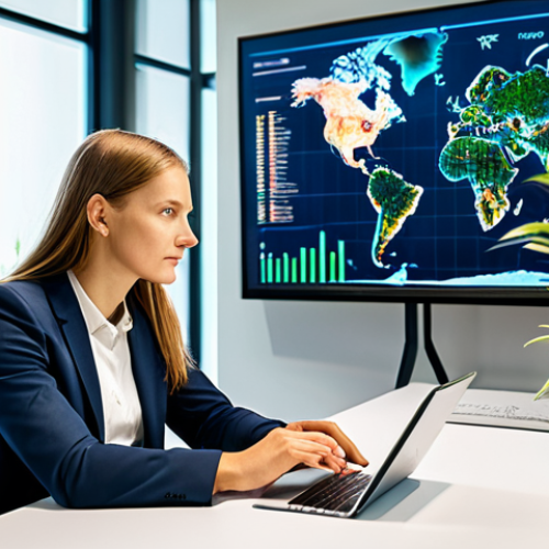 Home 17 A focused German engineer, male or female, in a modern, well-lit office. The professional is seated at a desk, looking at a tablet displaying complex data visualizations related to artificial intelligence and sustainable technology. The background features sleek, contemporary office furniture and subtle green plants, emphasizing intellectual engagement and a forward-thinking environment. High-resolution, professional photography, soft lighting, vibrant colors. Fully clothed, modest clothing, appropriate attire, professional dress, safe for work, appropriate content, perfect anatomy, correct proportions, natural pose, well-formed hands, proper finger count, natural body proportions, professional, family-friendly.