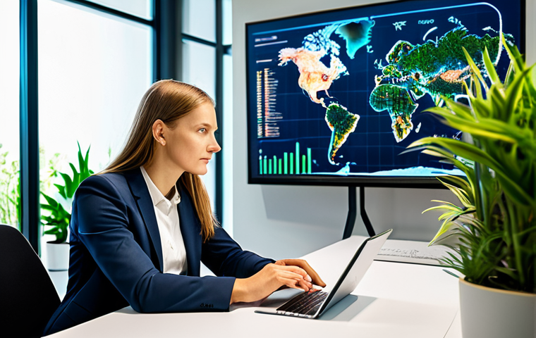 A focused German engineer, male or female, in a modern, well-lit office. The professional is seated at a desk, looking at a tablet displaying complex data visualizations related to artificial intelligence and sustainable technology. The background features sleek, contemporary office furniture and subtle green plants, emphasizing intellectual engagement and a forward-thinking environment. High-resolution, professional photography, soft lighting, vibrant colors. Fully clothed, modest clothing, appropriate attire, professional dress, safe for work, appropriate content, perfect anatomy, correct proportions, natural pose, well-formed hands, proper finger count, natural body proportions, professional, family-friendly.