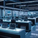 Home 5 기계설계기사와 글로벌 설계 트렌드 - **A futuristic Smart Factory showcasing the pinnacle of Industry